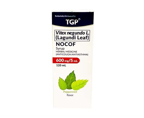 TGP Vitex Negundo L. (Lagundi Leaf) NOCOF Syrup Herbal Medicine ...