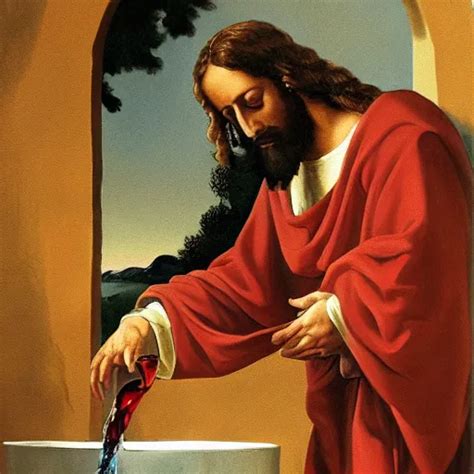 painting of jesus turning water into wine | Stable Diffusion | OpenArt