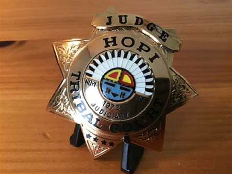 Judge, Hopi Tribal Court (Custom Insignia) Police Badges, Law ...