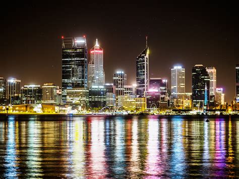 Perth : Skyline : Night panorama by Benjamin Ballande / 500px