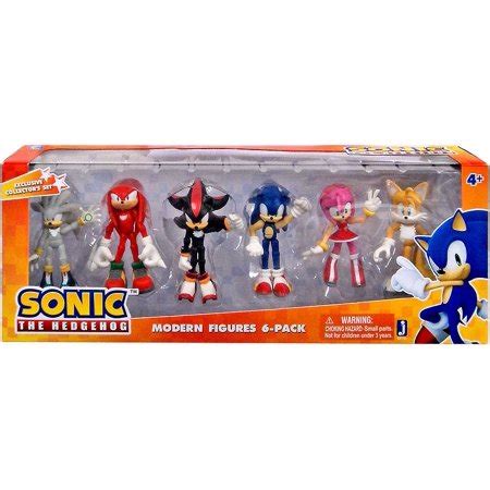 Sonic The Hedgehog Sonic Deluxe Set Action Figure 6-Pack - Walmart.com ...