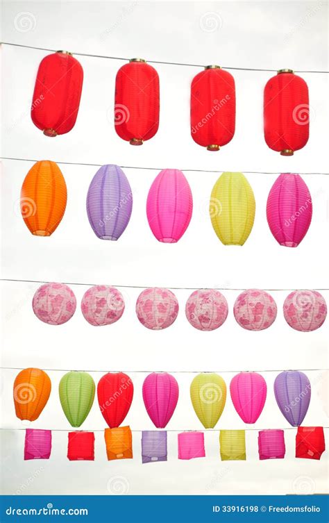 Colorful Lanterns of Mooncake Festival in China Stock Photo - Image of ...