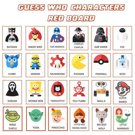 Guess Who Game Character Sheets | Games, Toddler fun, Guess