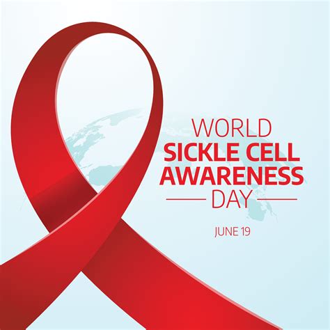 world sickle cell awareness day design template for celebration. sickle ...