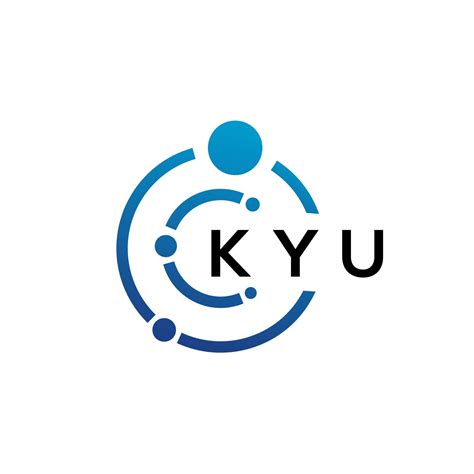 KYU letter technology logo design on white background. KYU creative ...