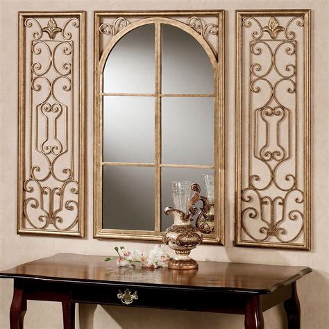 Provence Antique Gold Finish Wall Mirror Set | Mirror decor, Antique ...