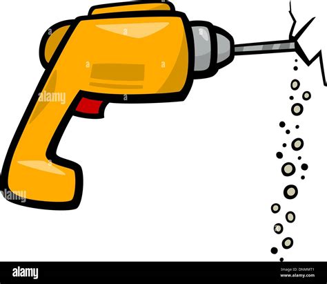 Cartoon Illustration of Electric Drill Clip Art Stock Vector Image ...