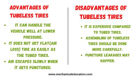 Tubeless Tires: Advantages And Disadvantages - Mechanical Education