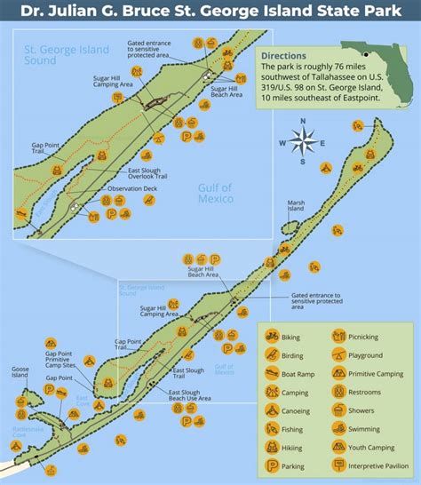 St. George Island State Park Map - Ontheworldmap.com