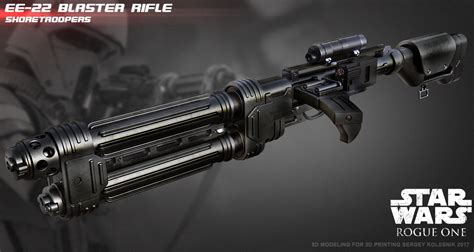 ArtStation - E-22 Blaster Rifle 3D print model