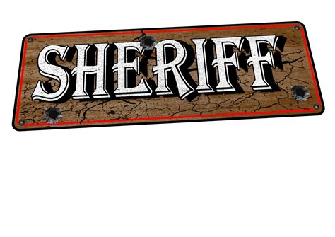 Sheriff’s Office Cowboy Town Sign Novelty Reproduction Printed Metal ...