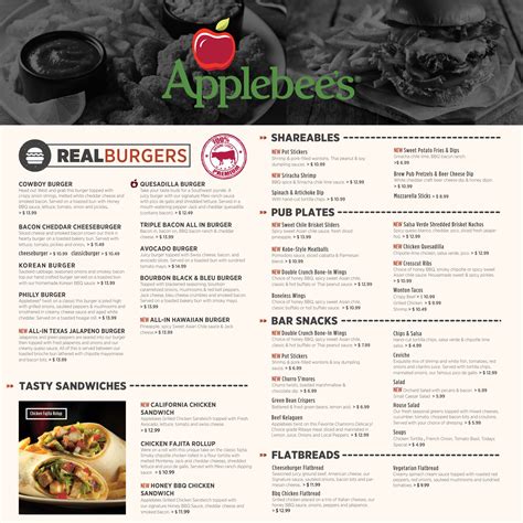 Applebee's Menu With Price - 10 Free PDF Printables | Printablee