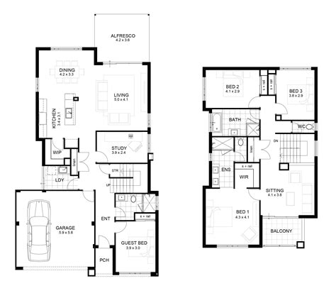 Floor Plans With Dimensions Two Storey