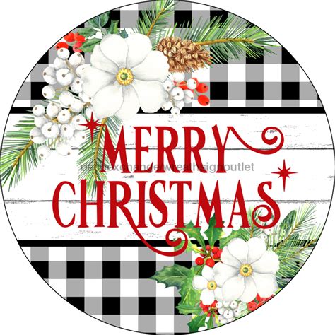 Wreath Sign, Christmas Sign, Merry Christmas Sign, DECOE-2108, Sign For ...