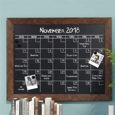 Giant Chalkboard Wall Calendar - Danya Ellette