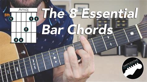 The 8 Essential Bar Chord Shapes - Easy Beginner Guitar Lesson Acordes ...