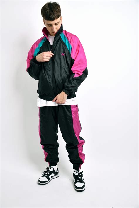 vintage puma tracksuit men | Retro 90s sportswear vintage clothing