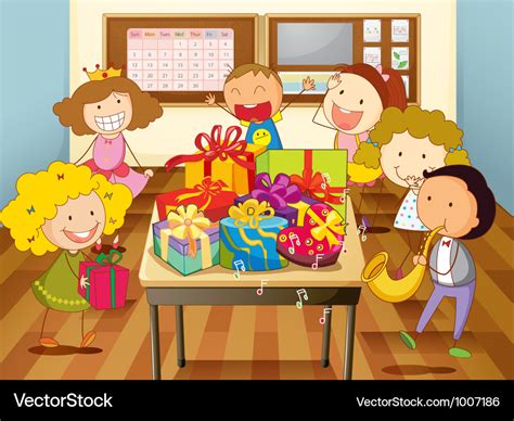 Party classroom Royalty Free Vector Image - VectorStock