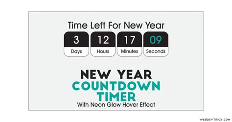 New Years Countdown Timer With jQuery and Bootstrap Layout | Time Left