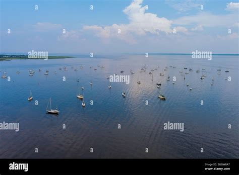 Aerial view of harbor with many boat Stock Photo - Alamy