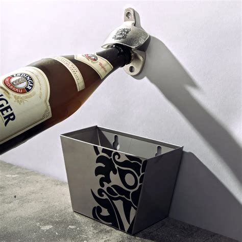 Creative Design TableCraft Wall Mount Bottle Opener&Cap Catcher Beer ...