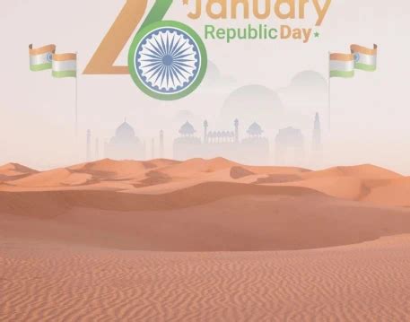 🔥 26 January Republic Day Indian Flag On A Pole Picsart Background ...