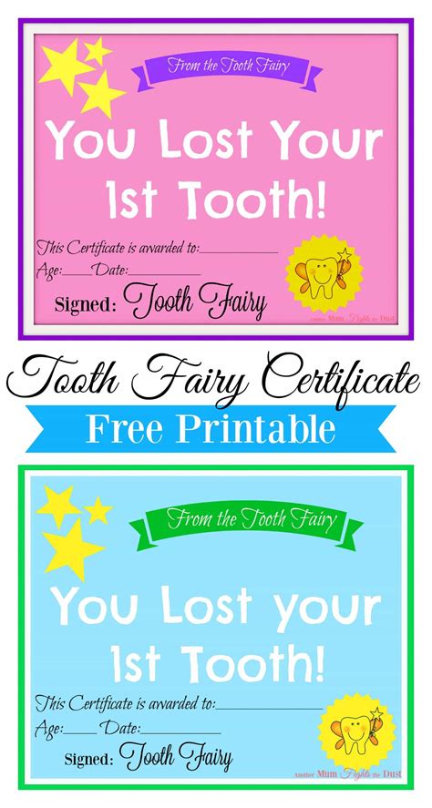 Free first tooth fairy letter template - poleholo