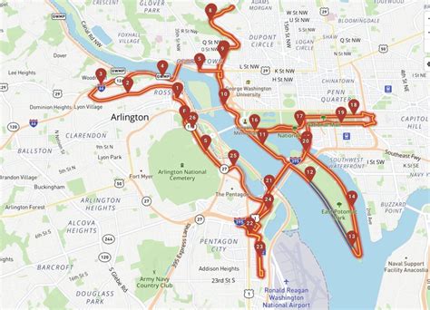 Marine Corps Marathon 2024 Course Map - Uta Libbey