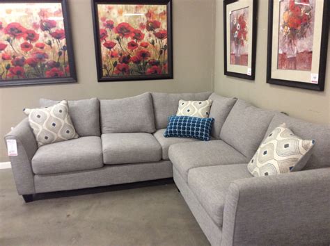 This grey sectional by Fusion is affordable and perfect for small ...