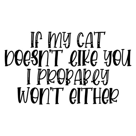 Cat Quotes Typography Black and White for print 15572409 Vector Art at ...