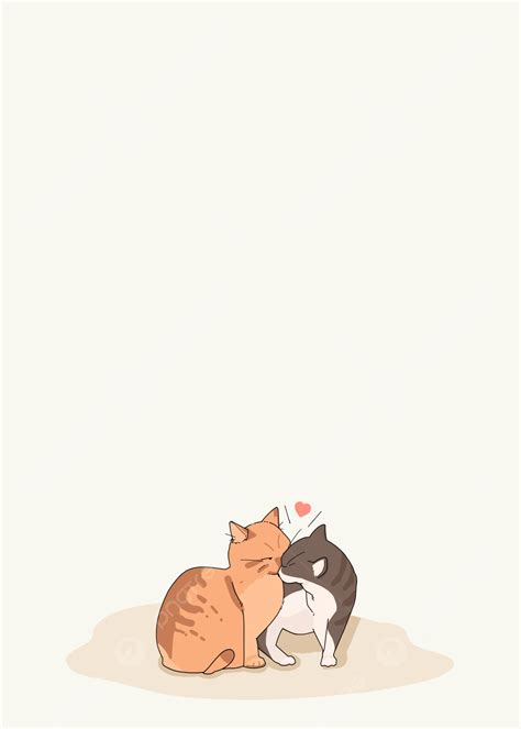 Cat Cartoon Wallpaper Orange Background Wallpaper Image For Free ...