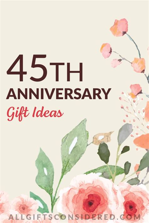 45th Anniversary Gifts: Best Ideas (Traditional & Modern) » All Gifts ...