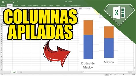 Como hacer una gráfica de columnas apiladas en Excel 2022 | Graficar ...