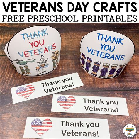 Free Veterans Day Preschool Crafts