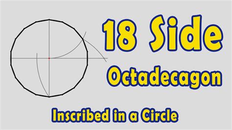 How to Draw an Octadecagon (18 Side Polygon) Inscribed in a Circle ...