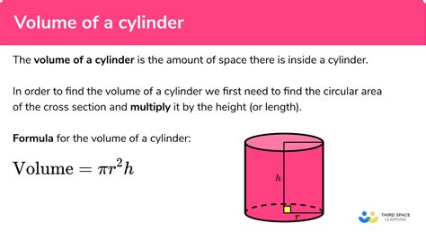 Volume of a Cylinder - GCSE Maths - Steps, Examples & Worksheet