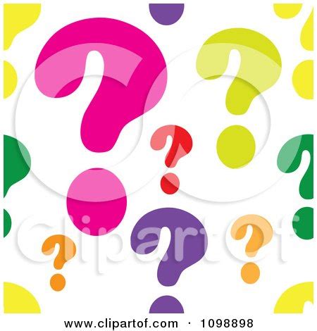 Clipart Seamless Colorful Question Mark Background Pattern - Royalty ...