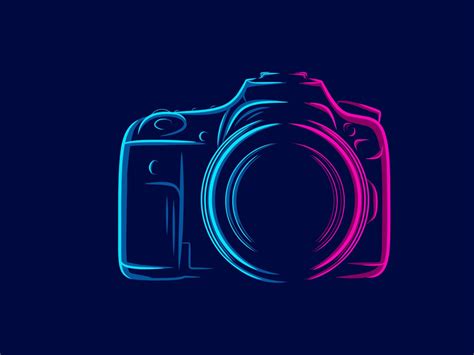 Camera DSLR | Neon photography, Camera icon, Camera illustration