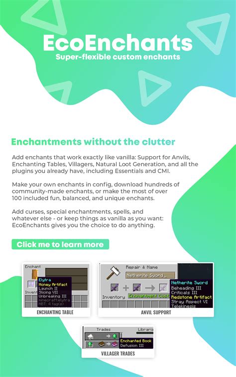 EcoEnchants ⭕ 220+ Enchantments Create Custom Enchants Essentials/CMI ...