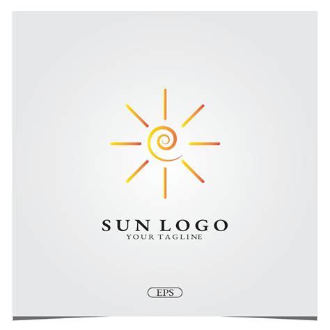 outline sun logo premium elegant template vector eps 10 5521534 Vector ...