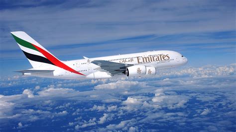 Emirates Airbus A380 in Clouds - 4K Ultra HD Wallpaper