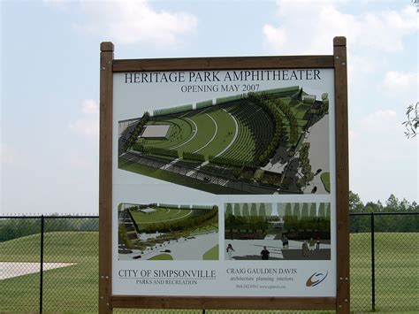 2007 Sign for Heritage Park Amphitheater, Simpsonville, SC… | Flickr