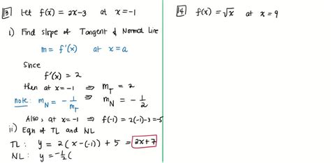 SOLVED: Problems 13-14, Find the equation of the tangent line and ...