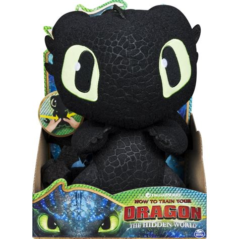 DreamWorks Dragons, Squeeze & Growl Toothless, 10-Inch Plush Dragon ...