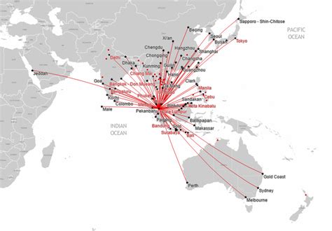 Airasia Flight Route Map