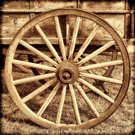 Old Prairie Schooner Wheel Photograph by American West Legend By ...