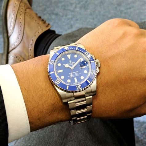 ⌚Brilliant Blue⌚ Rolex Submariner ref. 116619LB in 18k white gold ...