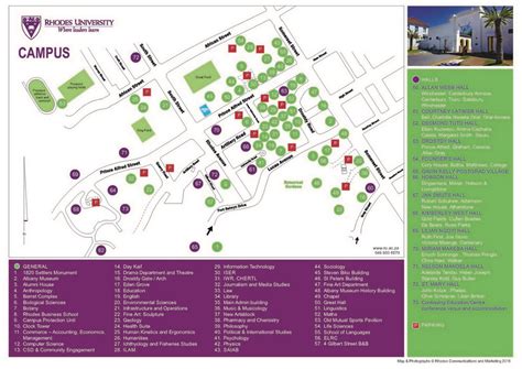 Rhodes University Campus Map