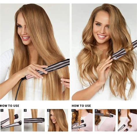 2020 Flat Iron Hair Straightener 2-in-1 Twist Straightening Curling ...