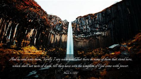 Mark 9:1 KJV Desktop Wallpaper - And he said unto them, Verily I say ...